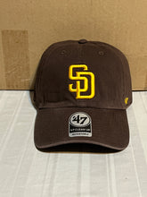 Load image into Gallery viewer, San Diego Padres MLB &#39;47 Brand Brown Clean Up Adjustable Strapback Hat - Casey&#39;s Sports Store
