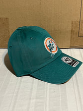Load image into Gallery viewer, Miami Dolphins NFL &#39;47 Throwback Brand Teal Clean Up Adjustable Strapback Hat - Casey&#39;s Sports Store
