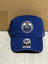 Load image into Gallery viewer, Edmonton Oilers NHL &#39;47 Brand Blue Clean Up Adjustable Strapback Hat - Casey&#39;s Sports Store
