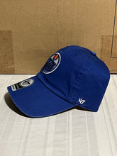 Load image into Gallery viewer, Edmonton Oilers NHL &#39;47 Brand Blue Clean Up Adjustable Strapback Hat - Casey&#39;s Sports Store
