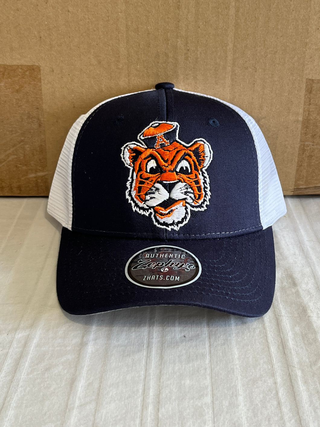 Auburn Tigers Throwback NCAA Zephyr Blue One Size Adjustable Mesh Hat - Casey's Sports Store