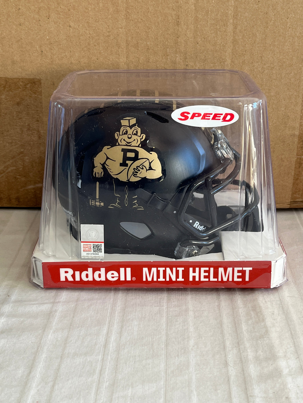 Purdue Boilermakers Throwback NCAA Riddell Black Replica Mini Helmet - Casey's Sports Store