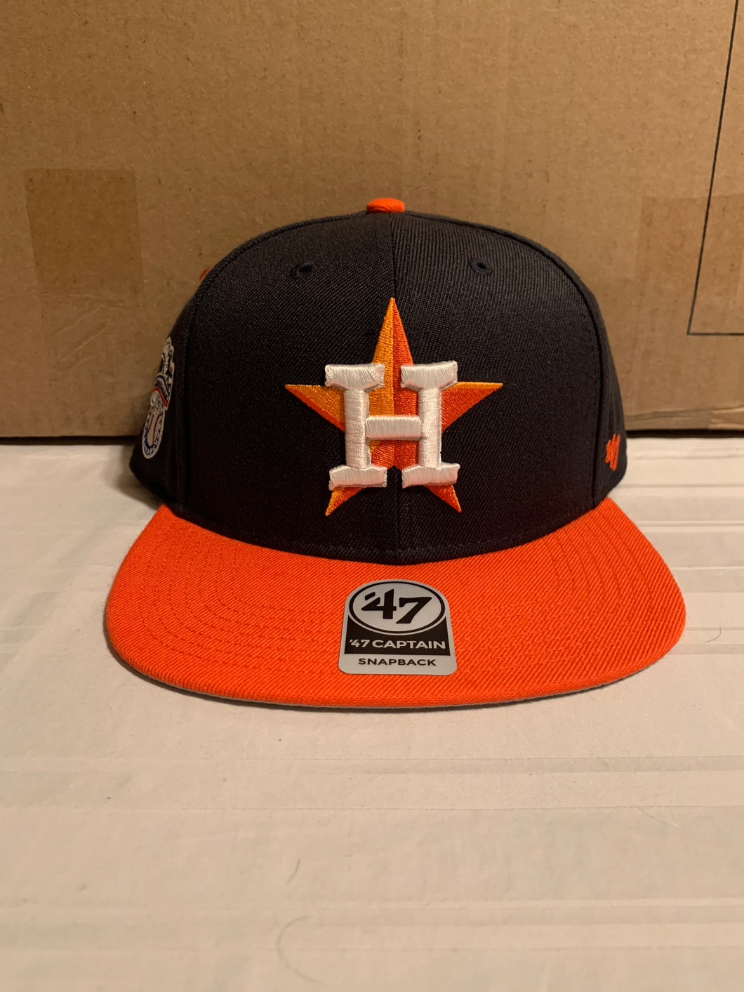 Houston Astros MLB '47 Brand Navy Sure Shot Two Tone Captain Snapback Hat - Casey's Sports Store