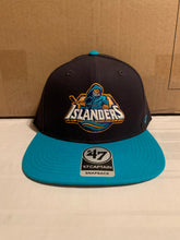 Load image into Gallery viewer, New York Islanders NHL &#39;47 Brand Navy Two Tone Sure Shot Captain Snapback Hat - Casey&#39;s Sports Store
