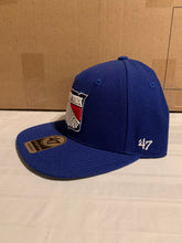 Load image into Gallery viewer, New York Rangers NHL &#39;47 Brand Blue Sure Shot Captain Snapback Hat - Casey&#39;s Sports Store
