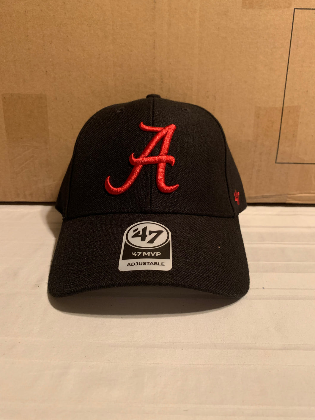 Alabama Crimson Tide NCAA '47 Brand Black MVP One Size Adjustable Hat - Casey's Sports Store