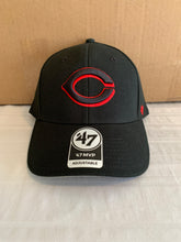 Load image into Gallery viewer, Cincinnati Reds MLB &#39;47 Brand Black MVP One Size Adjustable Hat - Casey&#39;s Sports Store
