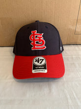 Load image into Gallery viewer, St. Louis Cardinals MLB &#39;47 Brand Navy Two Tone MVP One Size Adjustable Hat - Casey&#39;s Sports Store
