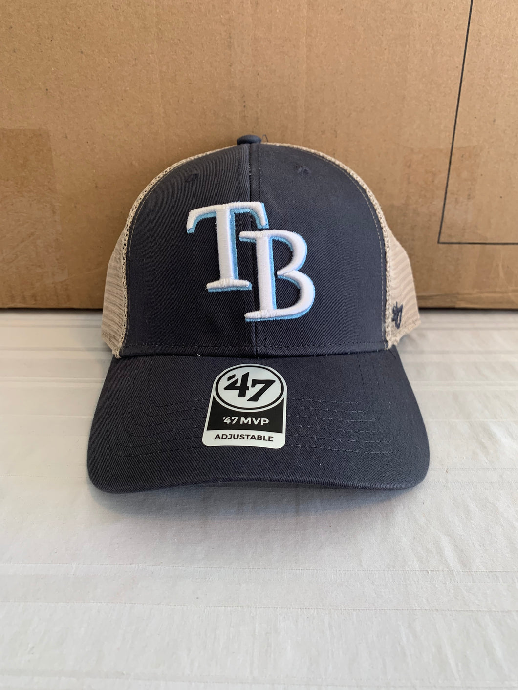 Tampa Bay Rays MLB '47 Brand Vintage Navy Flagship Wash MVP Mesh Snapback Hat - Casey's Sports Store