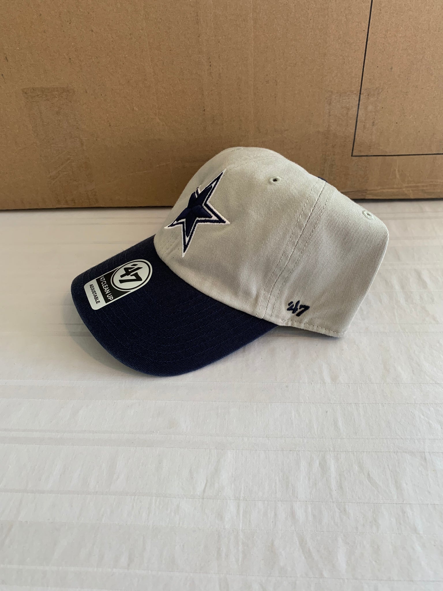 47 Brand White Dallas Cowboys Retro Joe Ii Clean Up Adjustable Hat