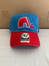 Load image into Gallery viewer, Quebec Nordiques Vintage NHL &#39;47 Brand Blue Raz Two Tone Clean Up Adjustable Hat - Casey&#39;s Sports Store
