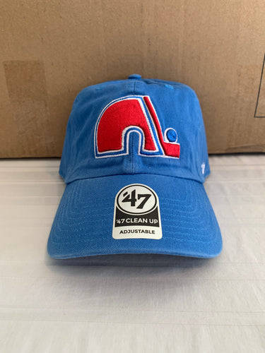 Quebec Nordiques Vintage NHL '47 Brand Blue Raz Clean Up Adjustable Hat - Casey's Sports Store