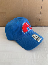 Load image into Gallery viewer, Quebec Nordiques Vintage NHL &#39;47 Brand Blue Raz Clean Up Adjustable Hat - Casey&#39;s Sports Store
