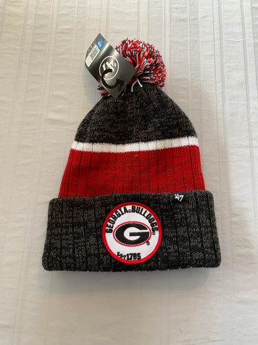 Georgia Bulldogs NCAA '47 Brand Black Holcomb Knit Cap Beanie Hat - Casey's Sports Store