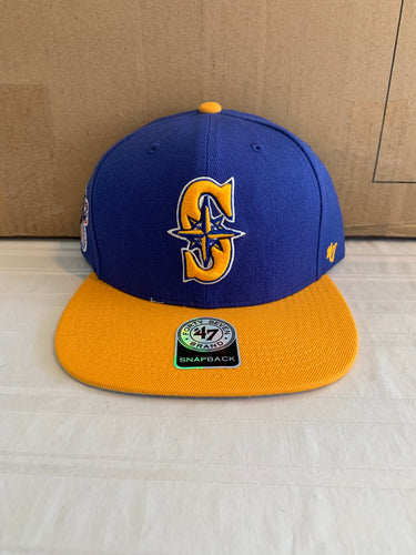 Seattle Mariners MLB '47 Brand Royal Two Tone Captain Snapback Hat - Casey's Sports Store