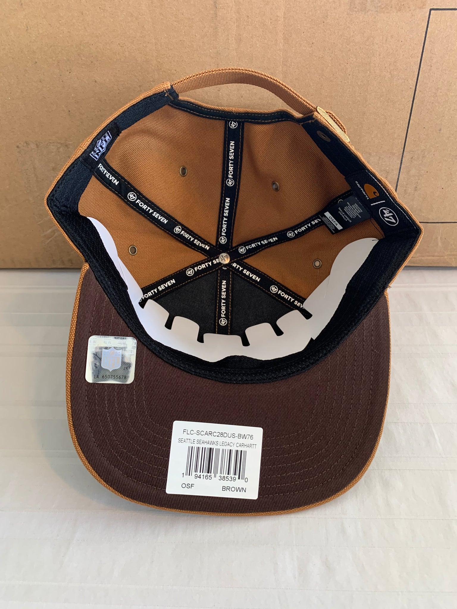 Men's Seattle Seahawks Carhartt x '47 Brown Captain Snapback Hat