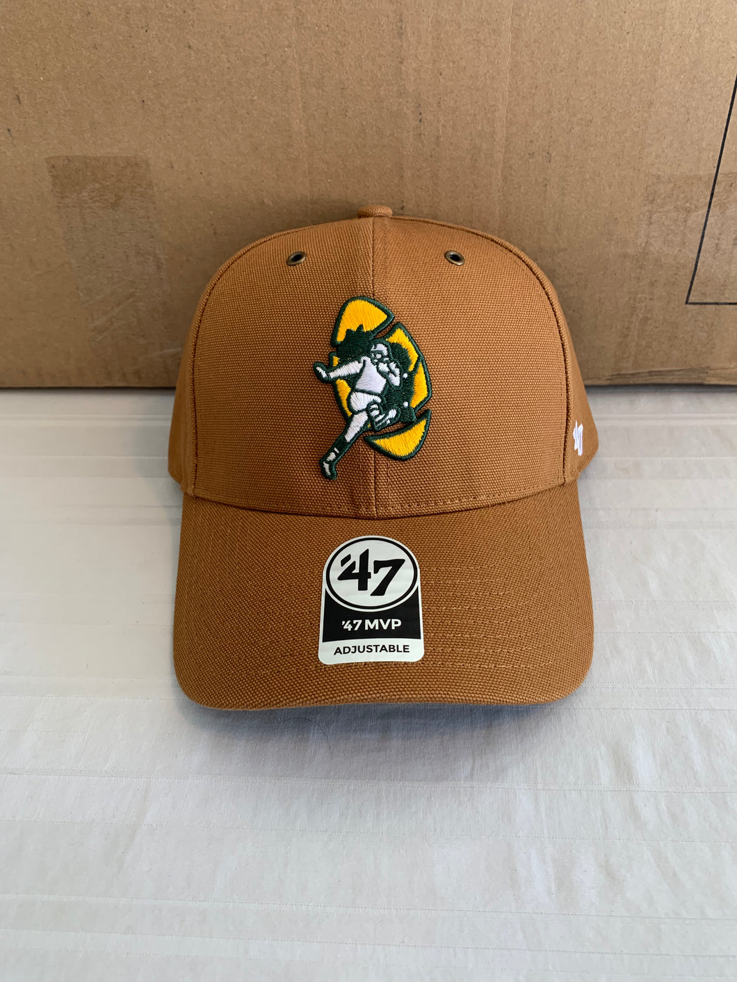 Green Bay Packers Legacy NFL '47 Brand Carhartt Mens Brown MVP Adjustable Hat - Casey's Sports Store