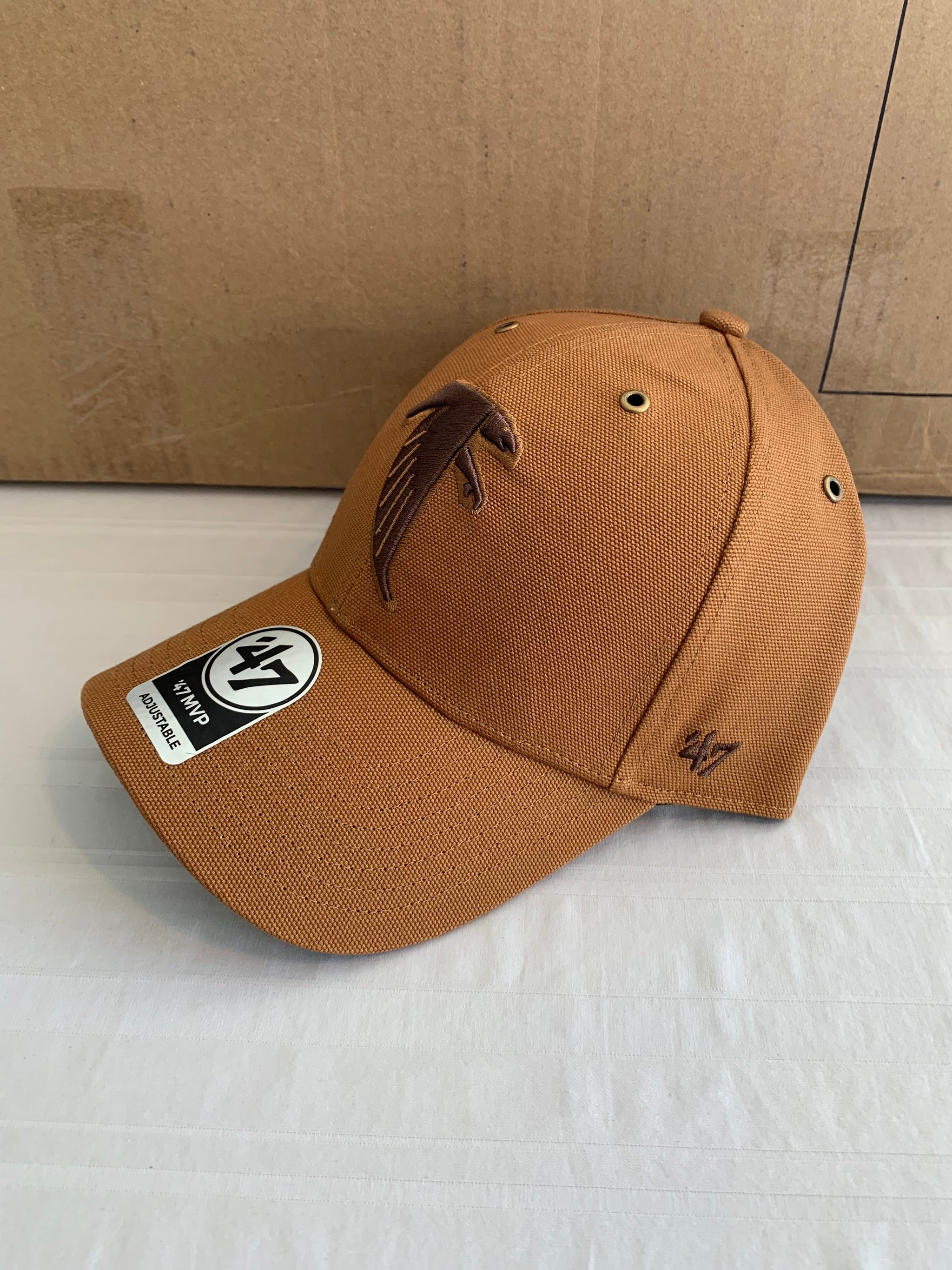 Atlanta Falcons Throwback NFL 47 Brand Carhartt Mens Brown MVP Adjustable Hat