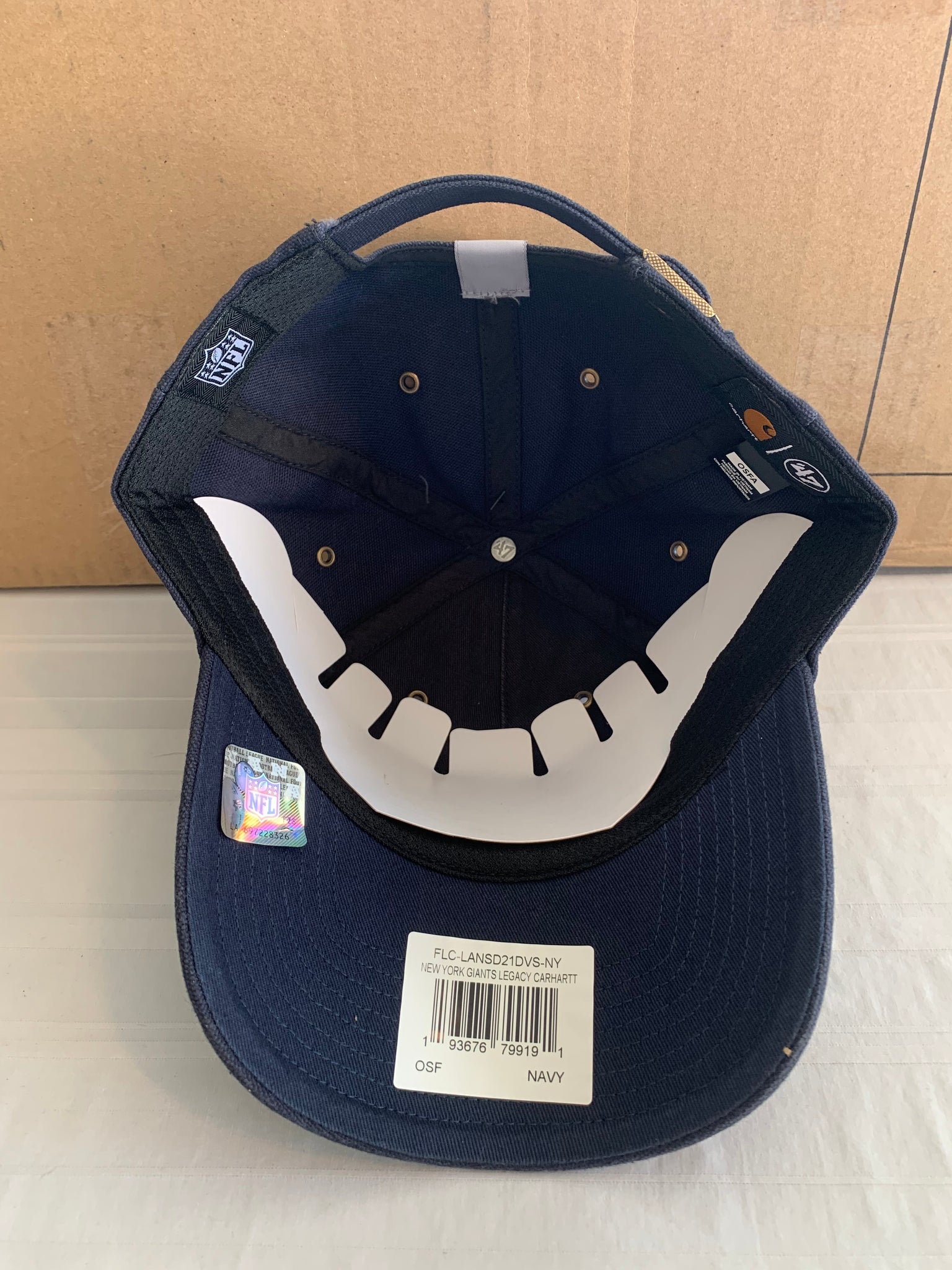 New York Giants Throwback NFL '47 Brand Carhartt Mens Navy Clean Up  Adjustable Hat