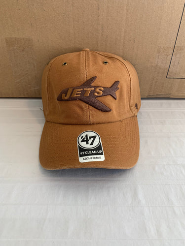 New York Jets Legacy NFL '47 Brand Carhartt Mens Brown Clean Up Adjustable Hat - Casey's Sports Store