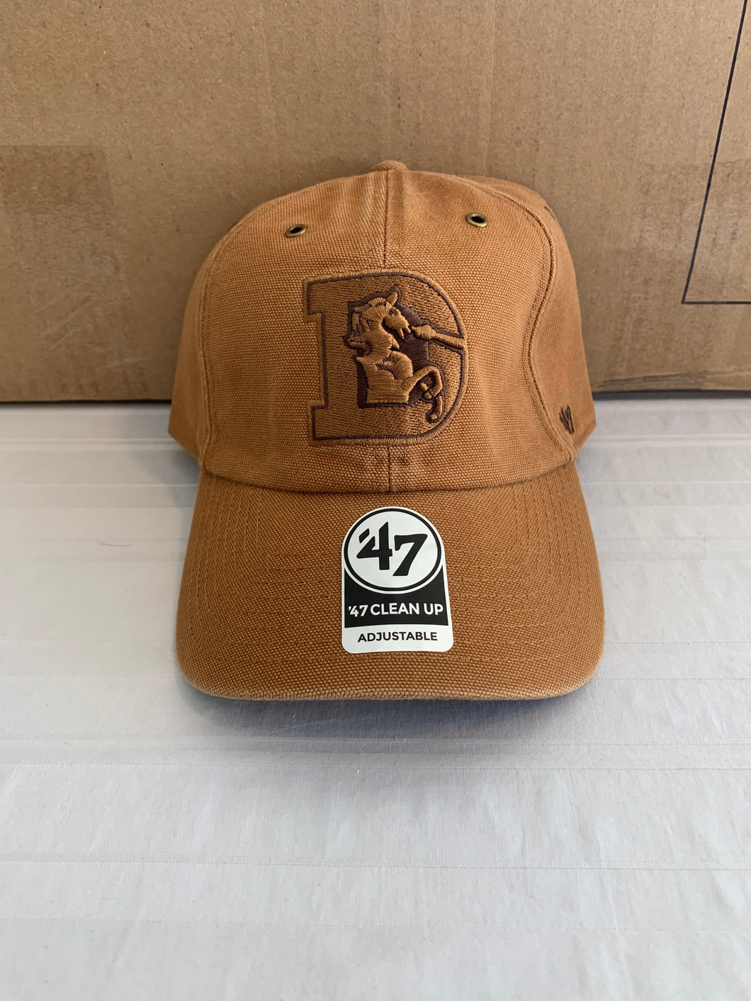 Denver Broncos Legacy NFL '47 Brand Carhartt Mens Brown Clean Up Adjustable Hat - Casey's Sports Store