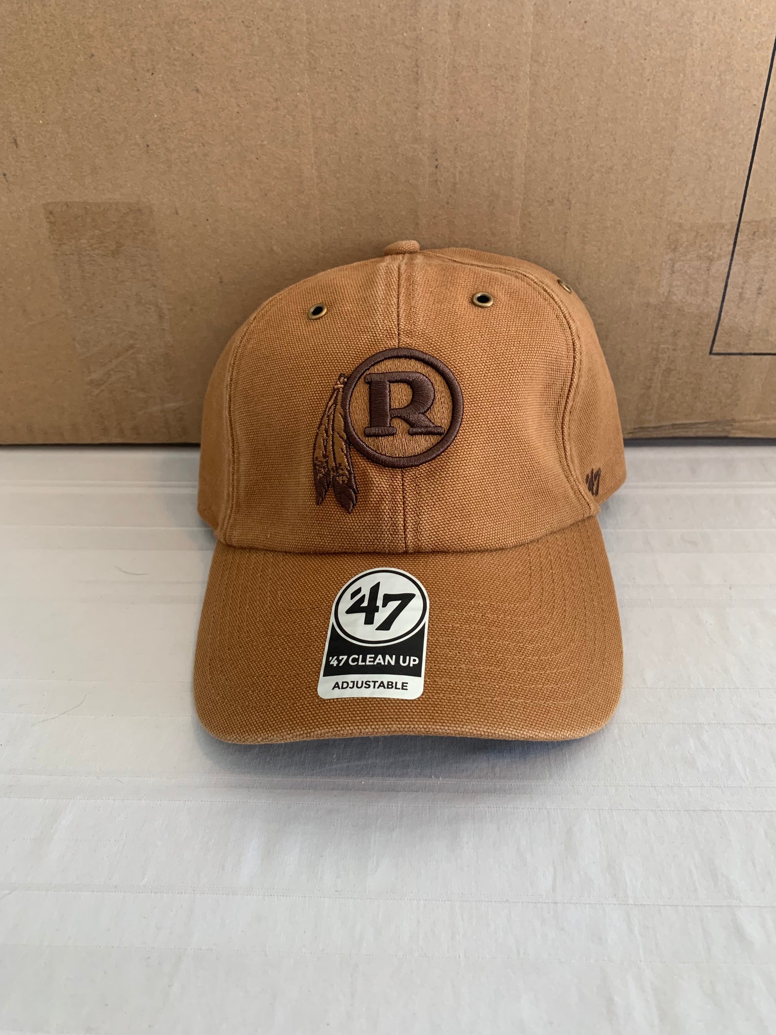 Washington Redskins Throwback NFL '47 Brand Carhartt Brown Clean Up  Adjustable Hat