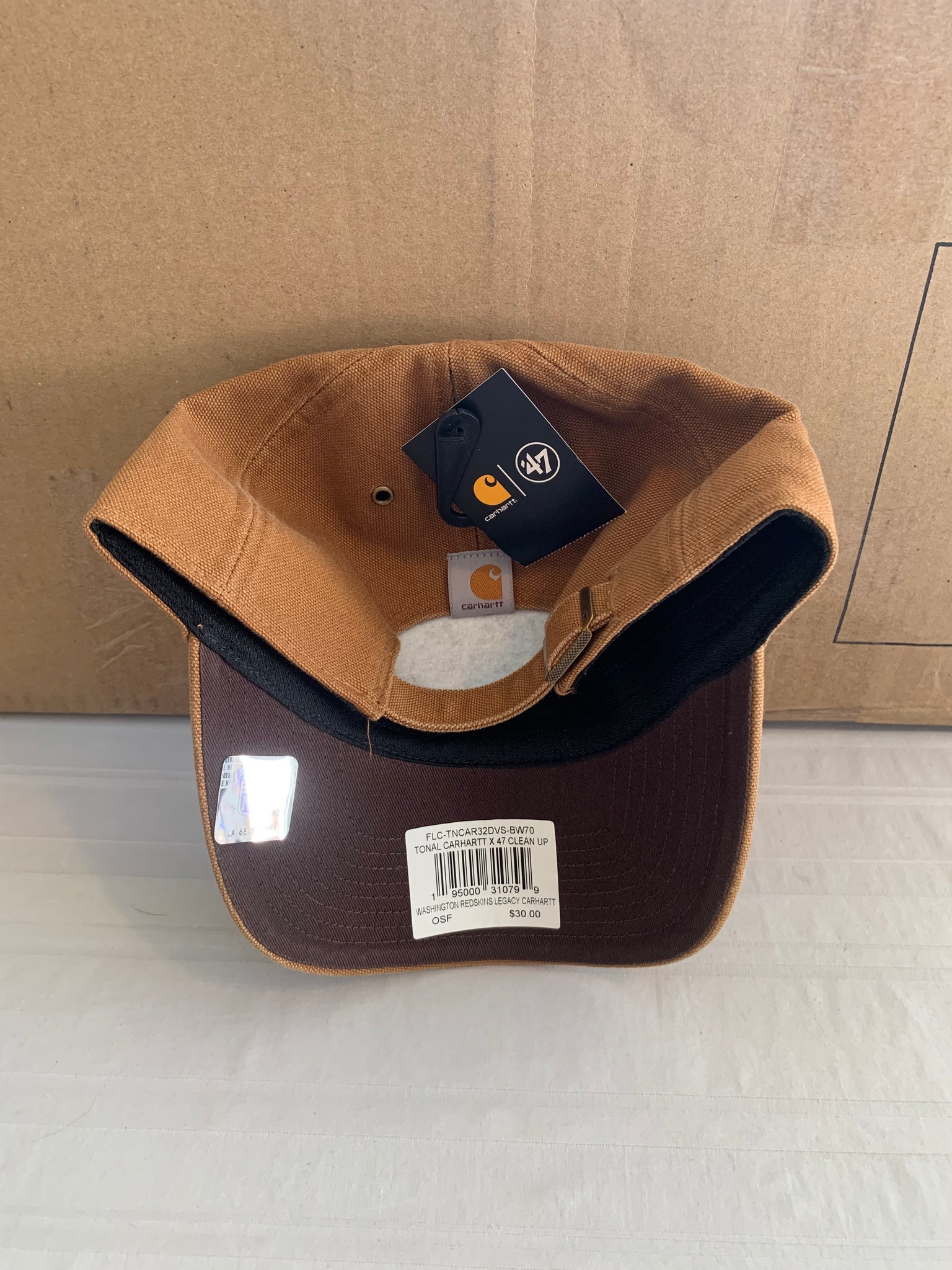 Washington Redskins Throwback NFL '47 Brand Carhartt Brown Clean Up  Adjustable Hat