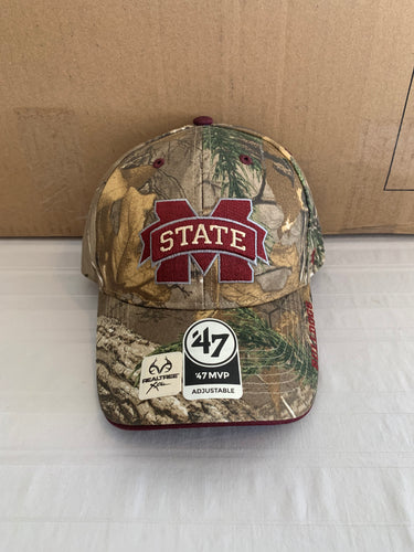 Mississippi State Bulldogs NCAA '47 Brand Realtree MVP Camo Adjustable Hat - Casey's Sports Store