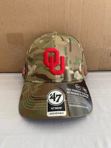 Oklahoma Sooners NCAA '47 Brand OHT MVP Camo Adjustable Hat - Casey's Sports Store