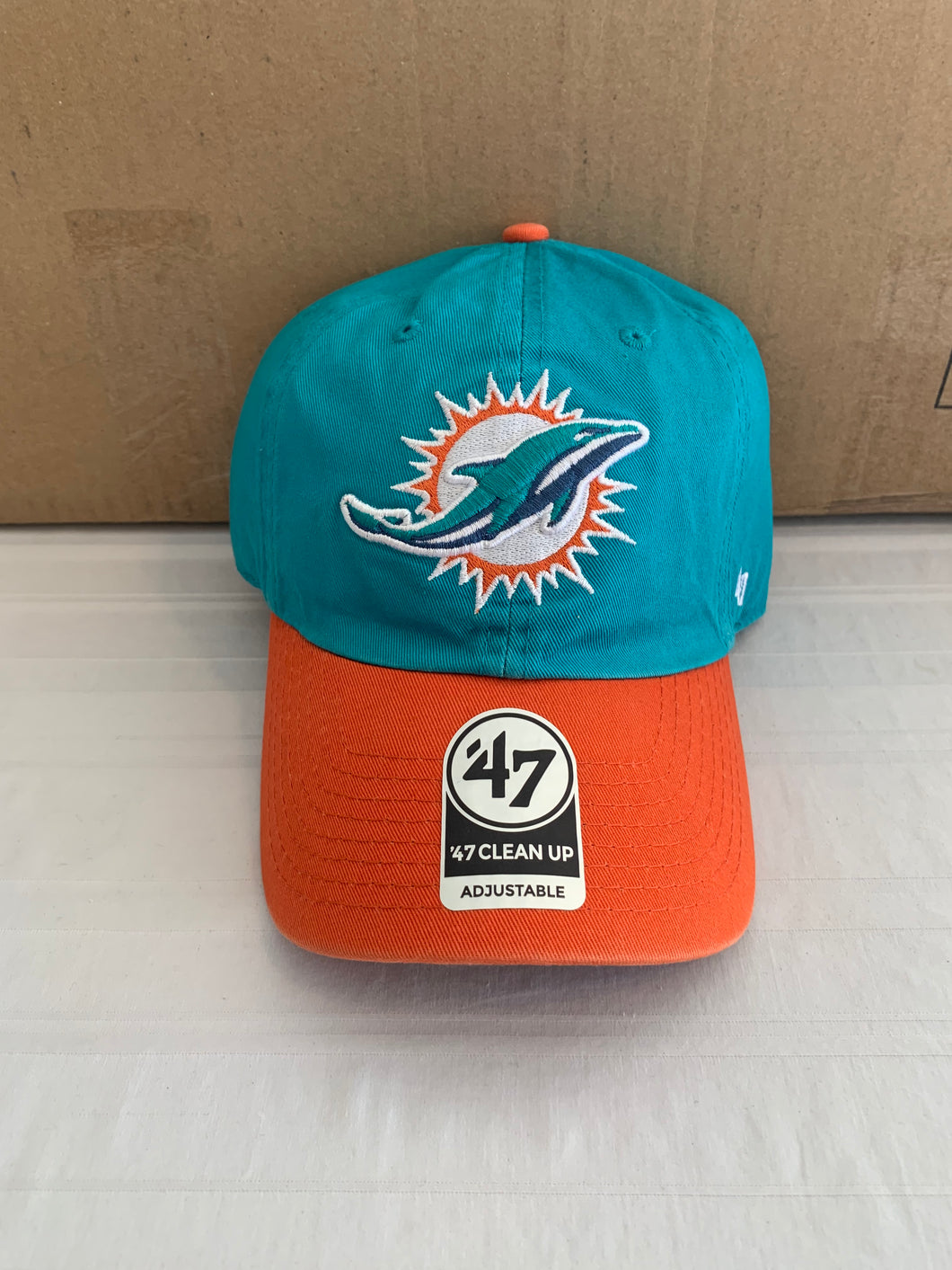 Miami Dolphins NFL '47 Brand Neptune Two Tone Clean Up Adjustable Hat - Casey's Sports Store