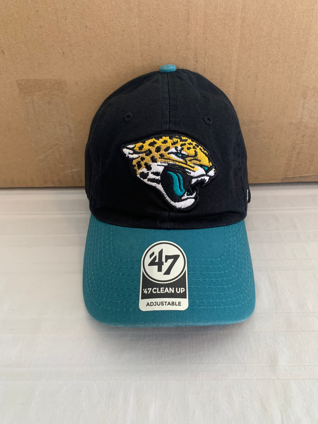 Jacksonville Jaguars NFL '47 Brand Black Two Tone Clean Up Adjustable Hat - Casey's Sports Store