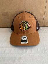 Load image into Gallery viewer, Chicago Blackhawks NHL &#39;47 Carhartt Mens Mesh Brown MVP Adjustable Hat Cap - Casey&#39;s Sports Store
