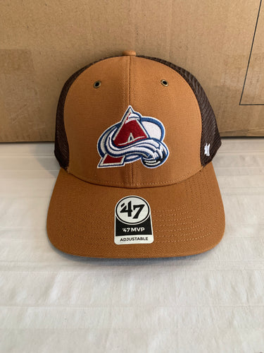 Colorado Avalanche NHL '47 Carhartt Mens Mesh Brown MVP Adjustable Hat Cap - Casey's Sports Store