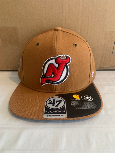 New Jersey Devils NHL '47 Brand Carhartt Captain Mens Brown Snapback Hat - Casey's Sports Store