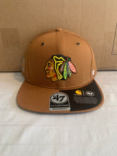 Load image into Gallery viewer, Chicago Blackhawks NHL &#39;47 Brand Carhartt Captain Mens Brown Snapback Hat - Casey&#39;s Sports Store
