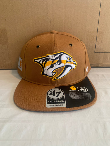 Nashville Predators NHL '47 Brand Carhartt Captain Mens Brown Snapback Hat - Casey's Sports Store