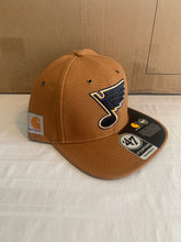 Load image into Gallery viewer, St. Louis Blues NHL &#39;47 Brand Carhartt Captain Mens Brown Snapback Hat - Casey&#39;s Sports Store
