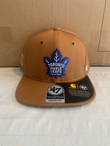 Toronto Maple Leafs NHL '47 Brand Carhartt Captain Mens Brown Snapback Hat - Casey's Sports Store