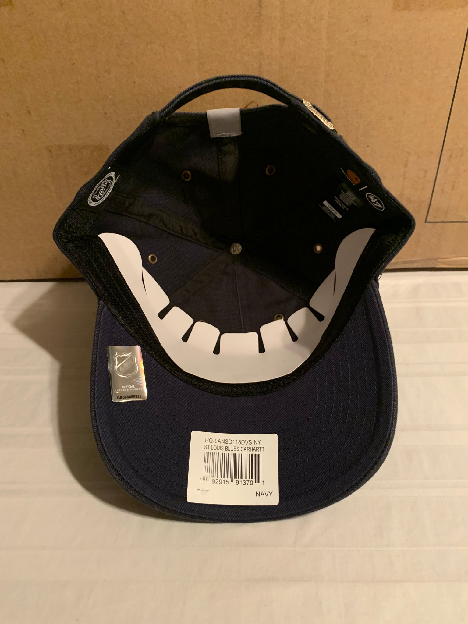 47 Brand Men's Navy St. Louis Blues Clean Up Adjustable Hat