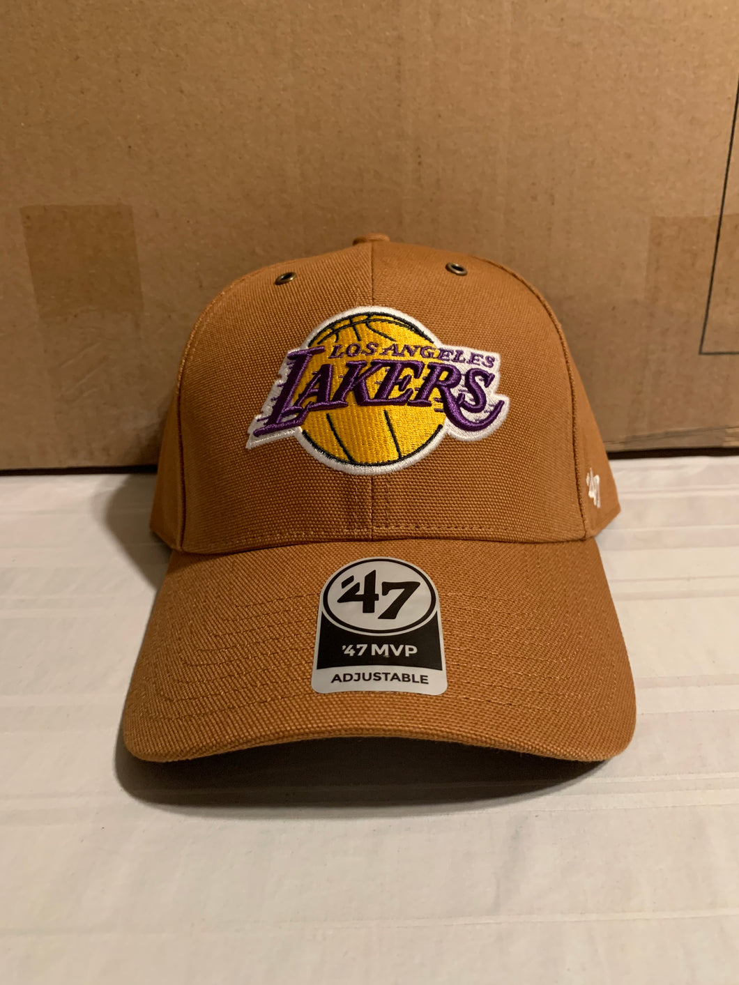 Los Angeles Lakers NBA '47 Brand Carhartt Mens Brown MVP Adjustable Hat - Casey's Sports Store