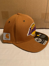 Load image into Gallery viewer, Los Angeles Lakers NBA &#39;47 Brand Carhartt Mens Brown Captain Snapback Hat - Casey&#39;s Sports Store
