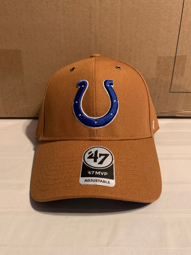 Indianapolis Colts NFL '47 Brand Carhartt Mens Brown MVP Adjustable Hat - Casey's Sports Store