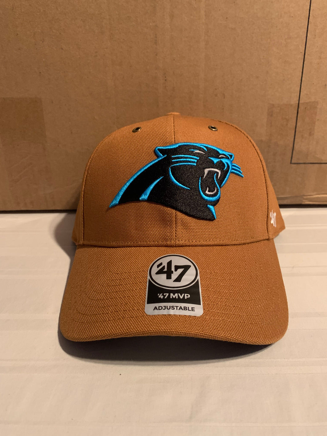 Carolina Panthers NFL '47 Brand Carhartt Mens Brown MVP Adjustable Hat - Casey's Sports Store