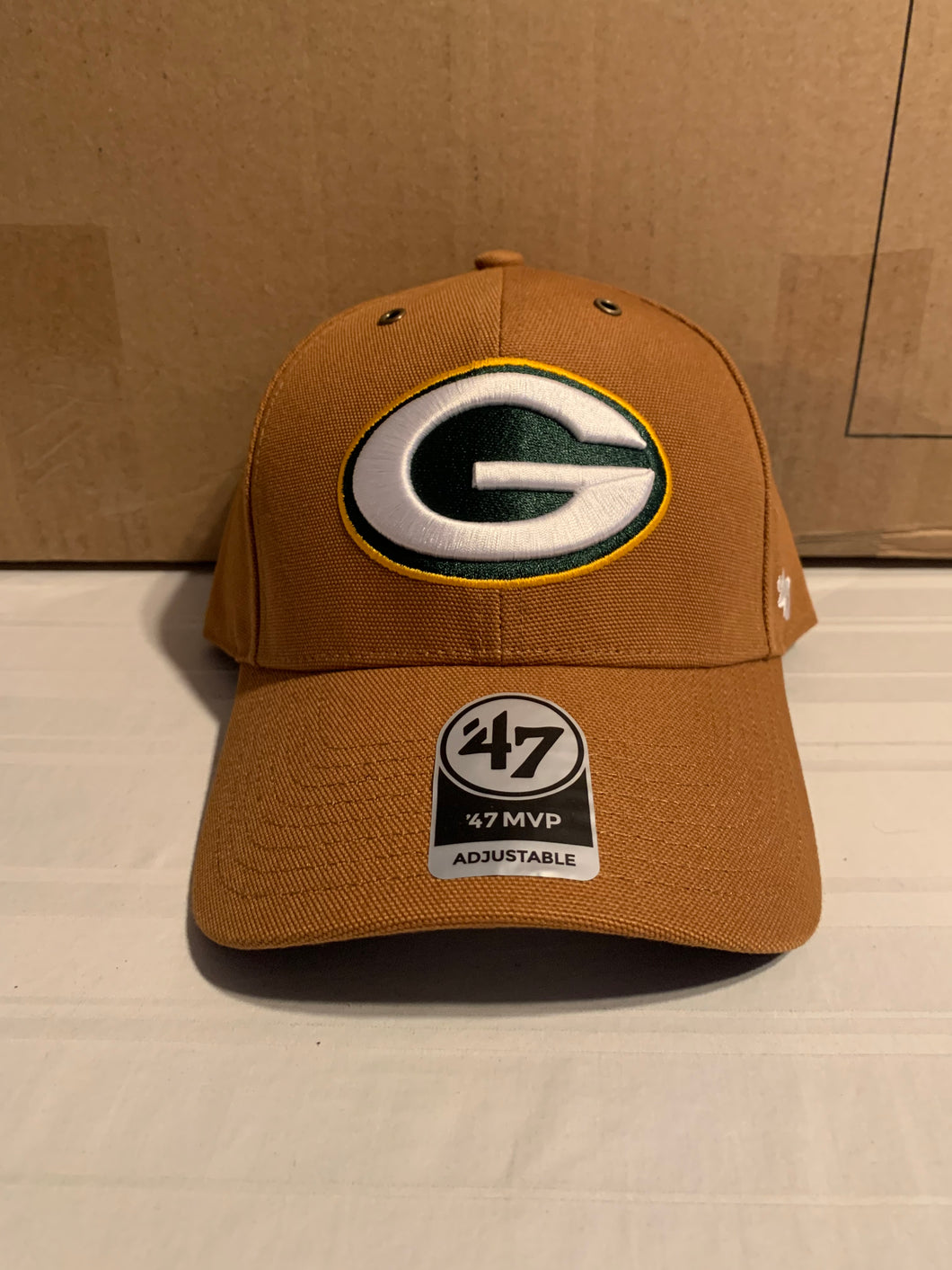 Green Bay Packers NFL '47 Brand Carhartt Mens Brown MVP Adjustable Hat - Casey's Sports Store