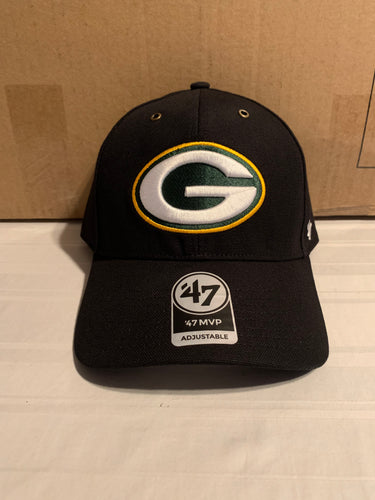 Green Bay Packers NFL '47 Brand Carhartt Mens Black MVP Adjustable Hat - Casey's Sports Store