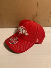 Load image into Gallery viewer, Arkansas Razorbacks NCAA Zephyr Stretch Fit One Size Red Hat Cap - Casey&#39;s Sports Store
