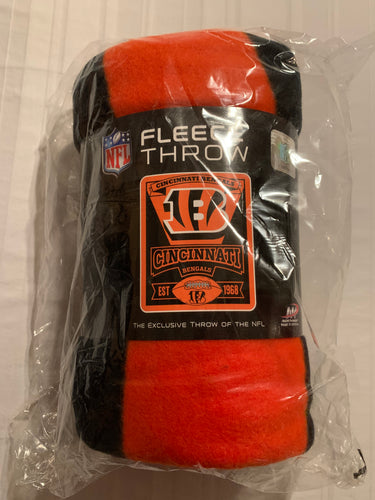 Cincinnati Bengals NFL Fleece Throw Blanket 50