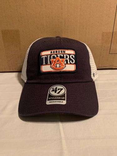 Auburn Tigers NCAA '47 Brand Navy 2 Tone Clean Up Adjustable Snapback Mesh Hat - Casey's Sports Store