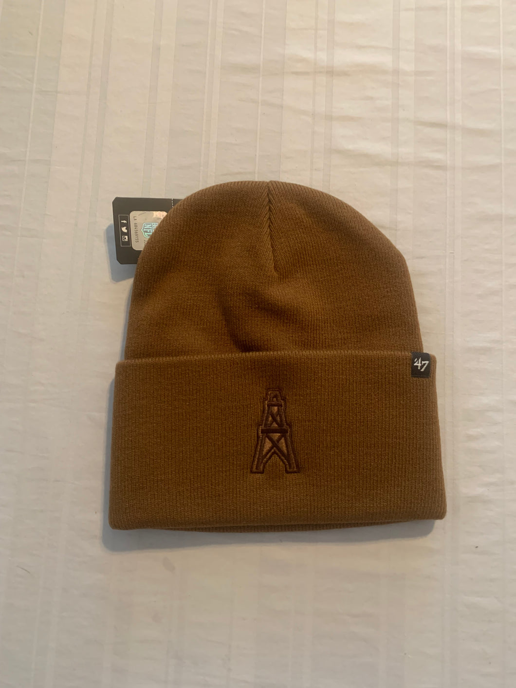 Houston Oilers Legacy NFL '47 Carhartt Mens Brown Cuff Knit Beanie Hat - Casey's Sports Store