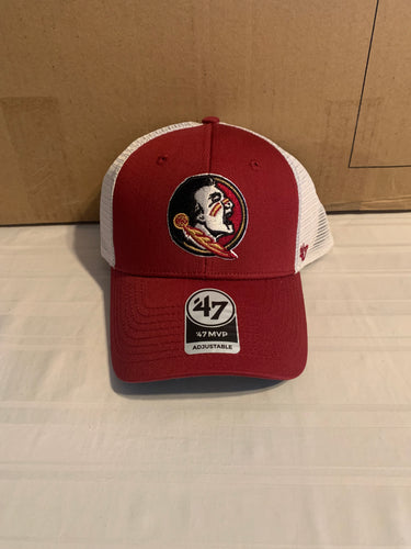 Florida State Seminoles FSU NCAA '47 Brand Red MVP One Size Snapback Mesh Hat - Casey's Sports Store